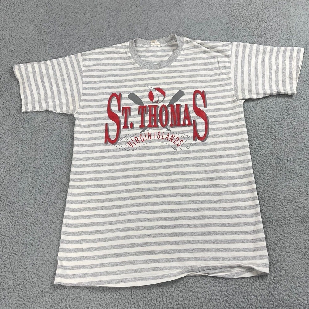 Vintage St Thomas Virgin Islands 90s T Shirt Beach Albatross Single Stitch Large